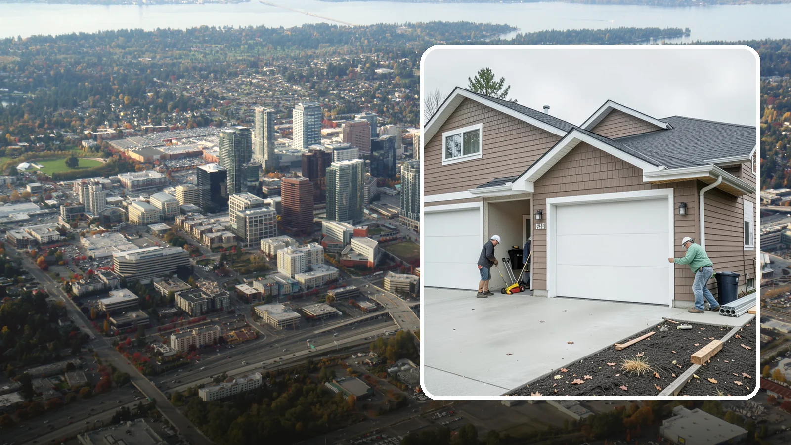 Garage Addition in Bellevue, King County, WA - A garage addition adds attached or detached covered parking and storage built to Washington code.
