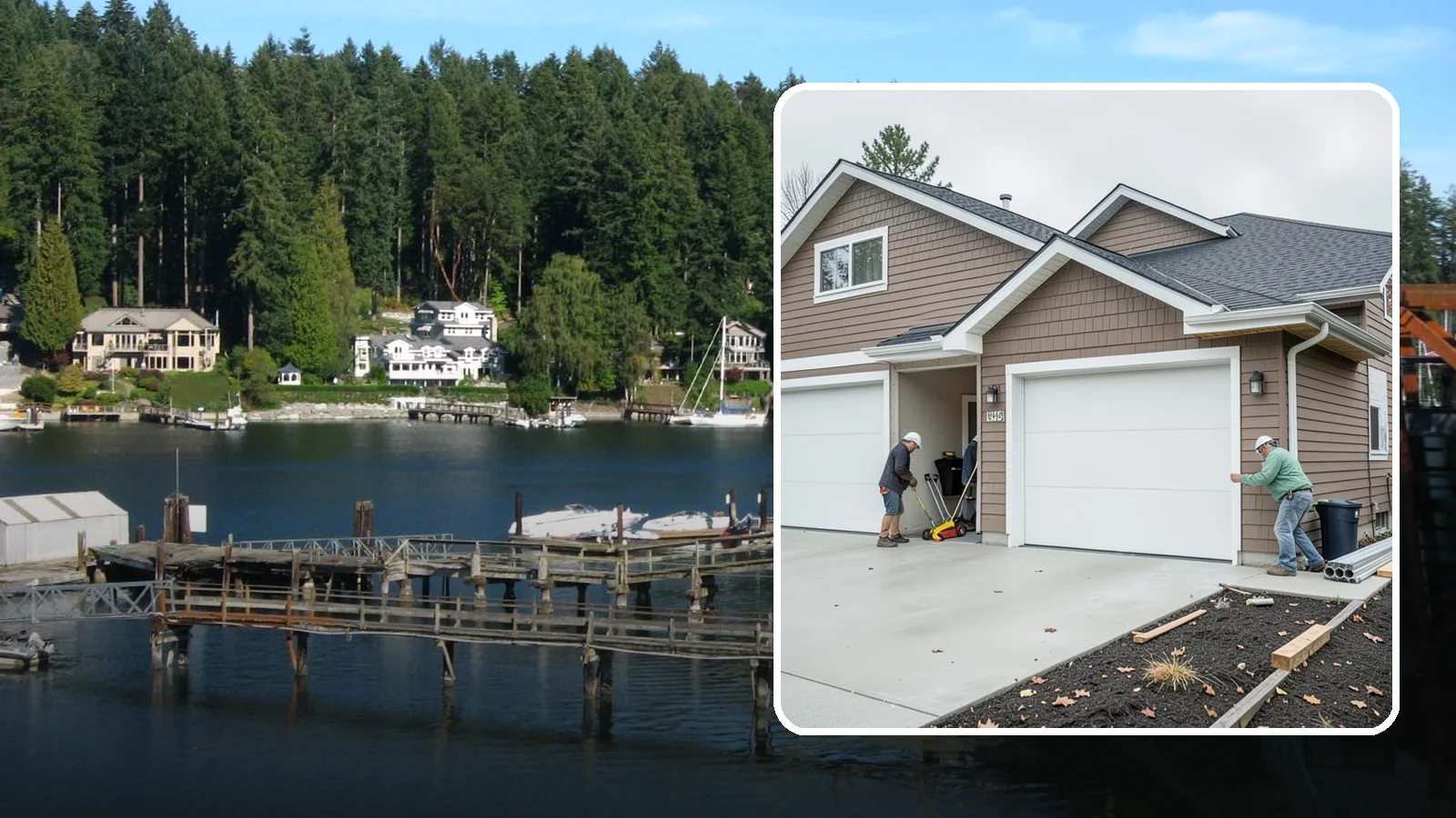 Garage Addition in Gig Harbor, Pierce County, WA - A garage addition adds attached or detached covered parking and storage built to Washington code.