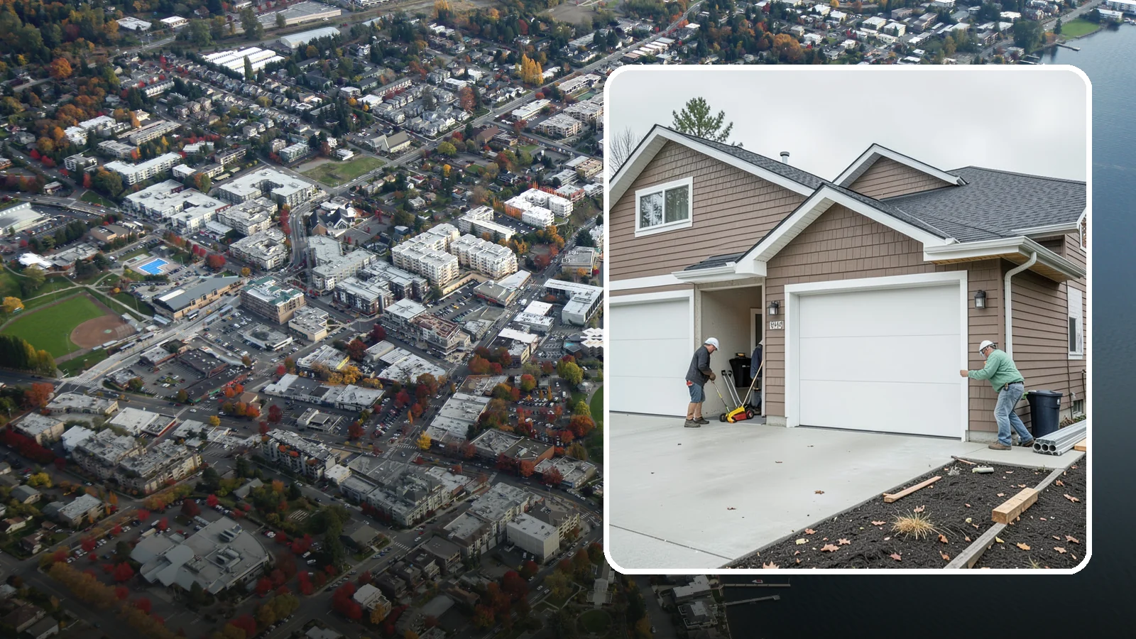 Garage Addition in Kirkland, King County, WA - A garage addition adds attached or detached covered parking and storage built to Washington code.