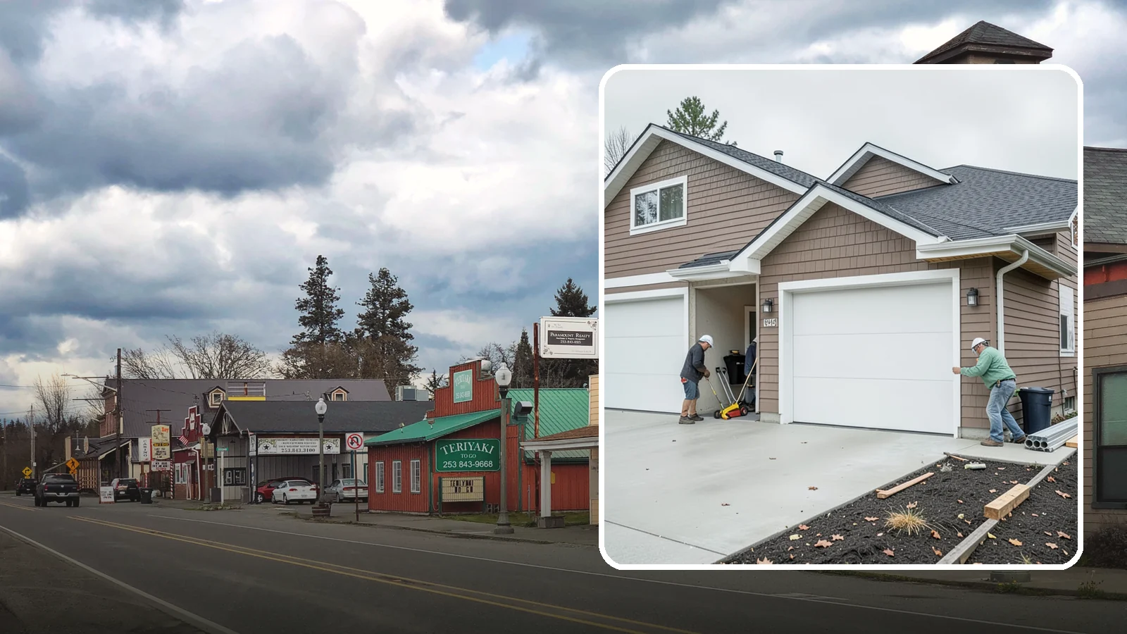 Garage Addition in Roy, Pierce County, WA - A garage addition adds attached or detached covered parking and storage built to Washington code.