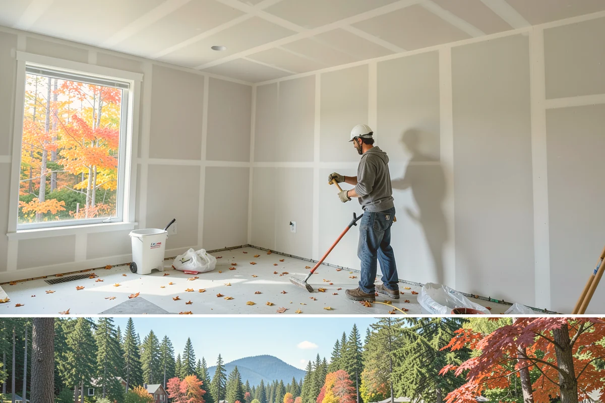 Garage ADU Conversion in Covington, King County, WA - Garage conversions are largely interior work and can begin any season, making the rainy months a convenient time to start.