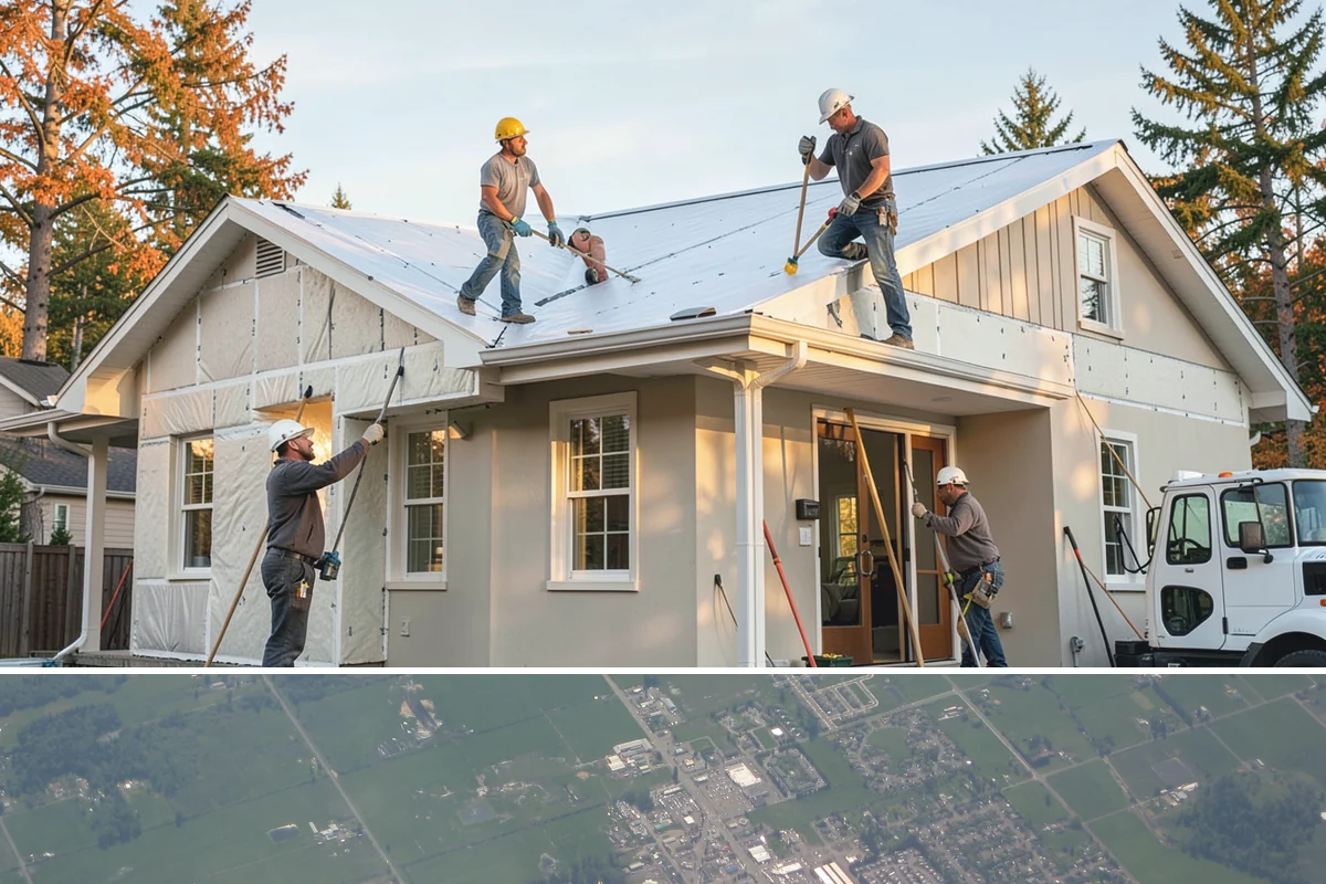 Garage ADU Conversion in Enumclaw, King County, WA - Garage conversions are largely interior work and can begin any season, making the rainy months a convenient time to start.
