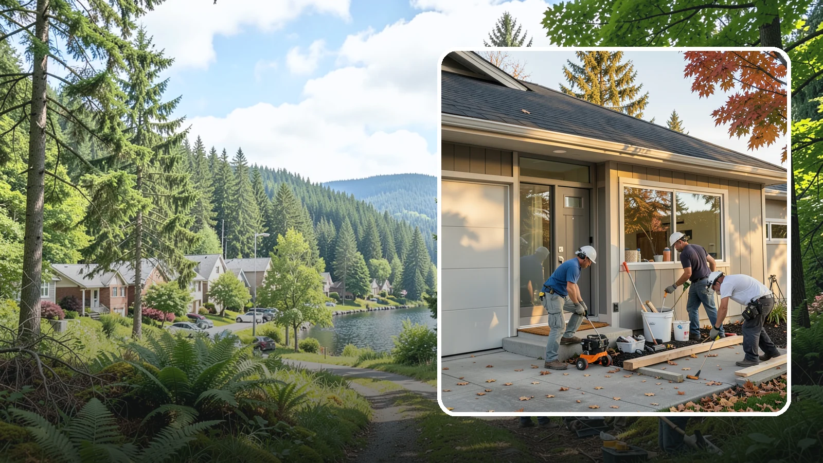 Garage ADU Conversion in Lake Forest Park, King County, WA - Garage ADU conversion that transforms your Western Washington garage into a comfortable, legal living unit.