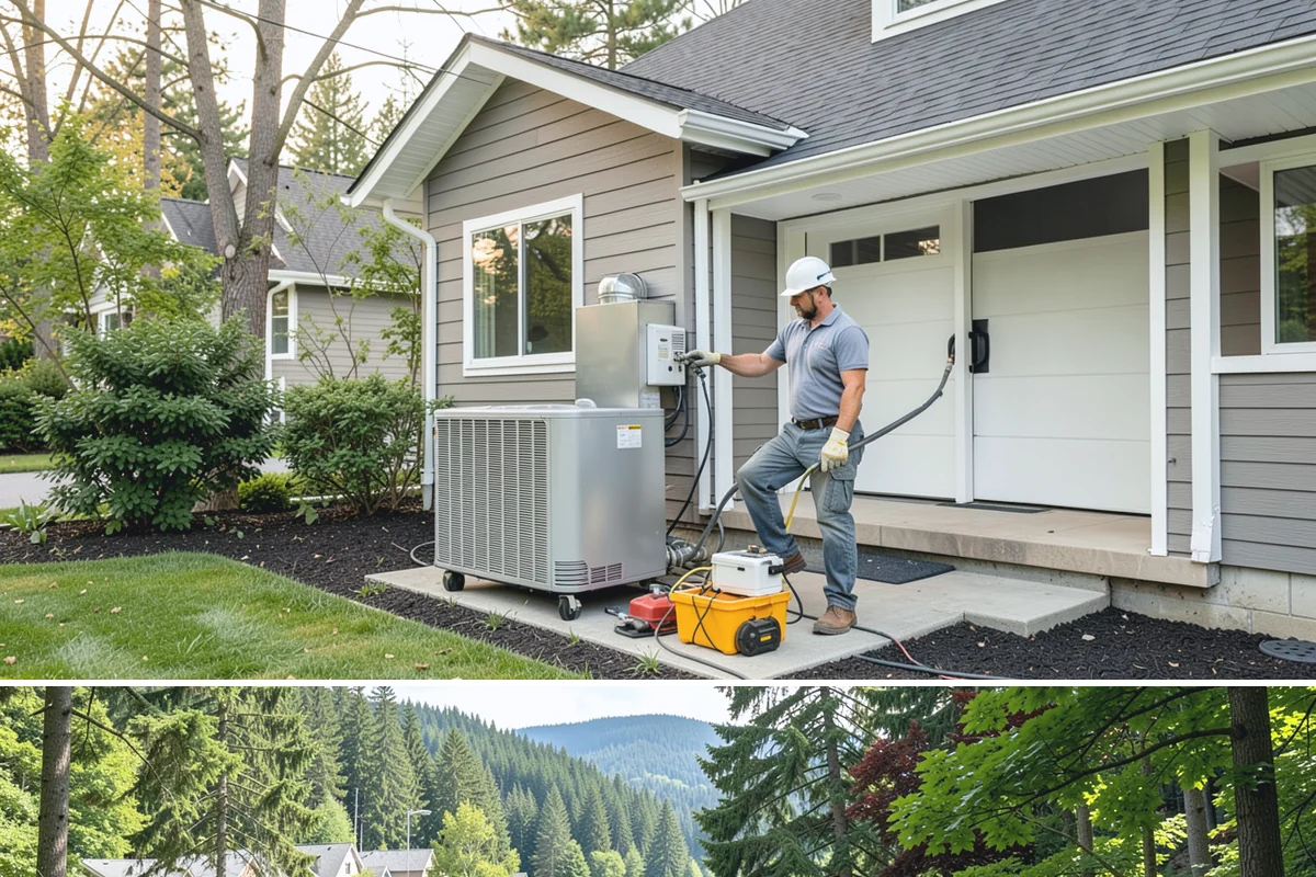 Garage ADU Conversion in Lake Forest Park, King County, WA - Garage conversions are largely interior work and can begin any season, making the rainy months a convenient time to start.