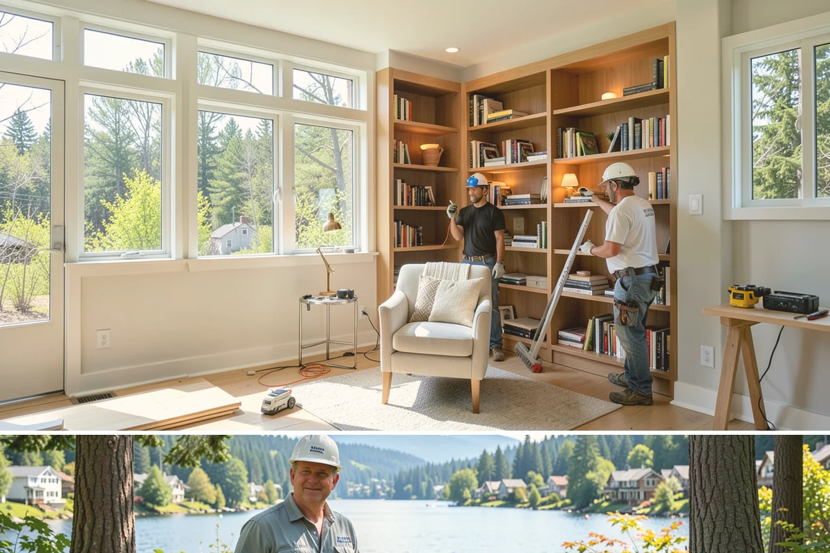 Garage ADU Conversion in Milton, King County, WA - Garage conversions are largely interior work and can begin any season, making the rainy months a convenient time to start.