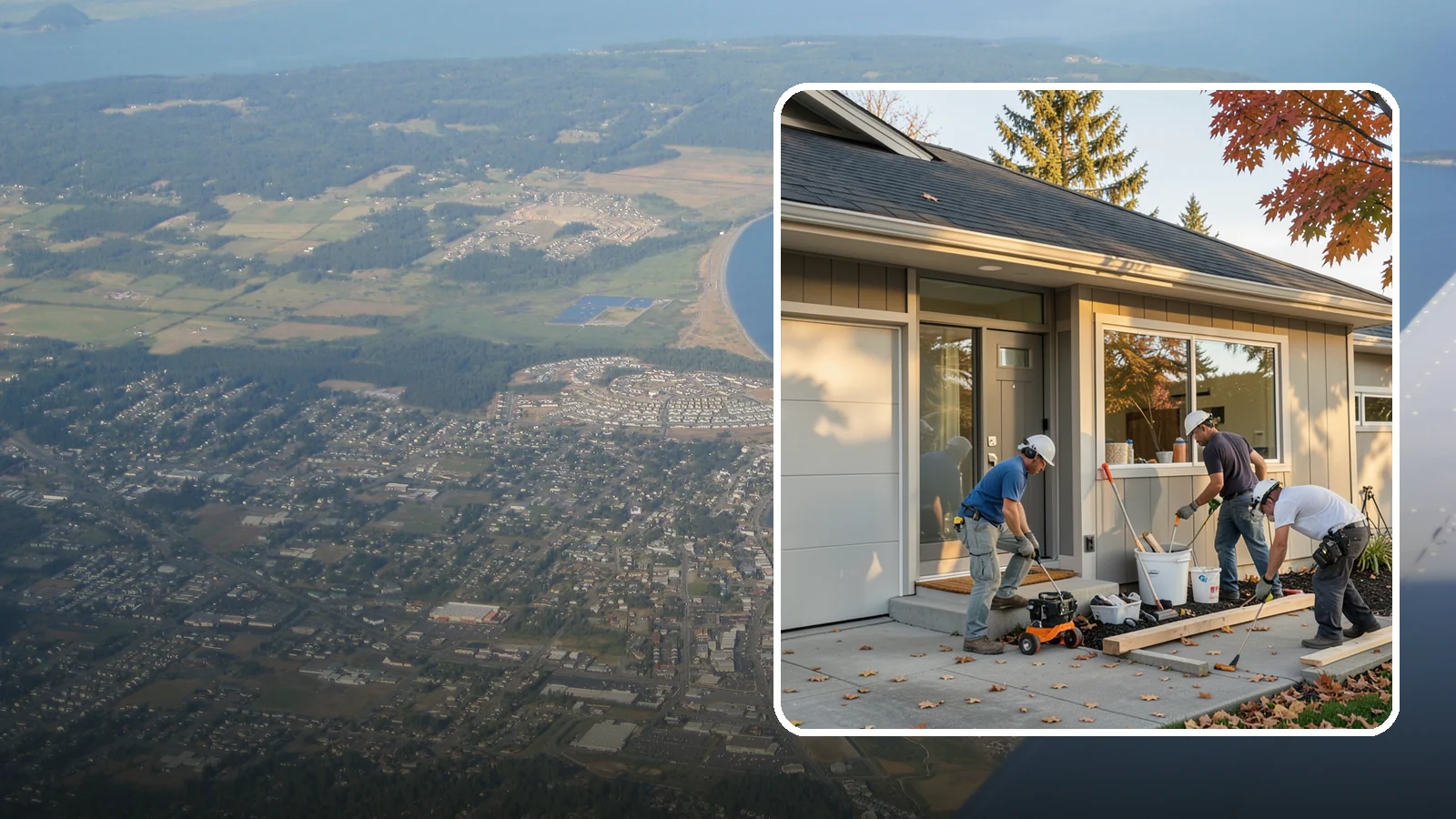 Garage ADU Conversion in Oak Harbor, Island County, WA - Garage ADU conversion that transforms your Western Washington garage into a comfortable, legal living unit.