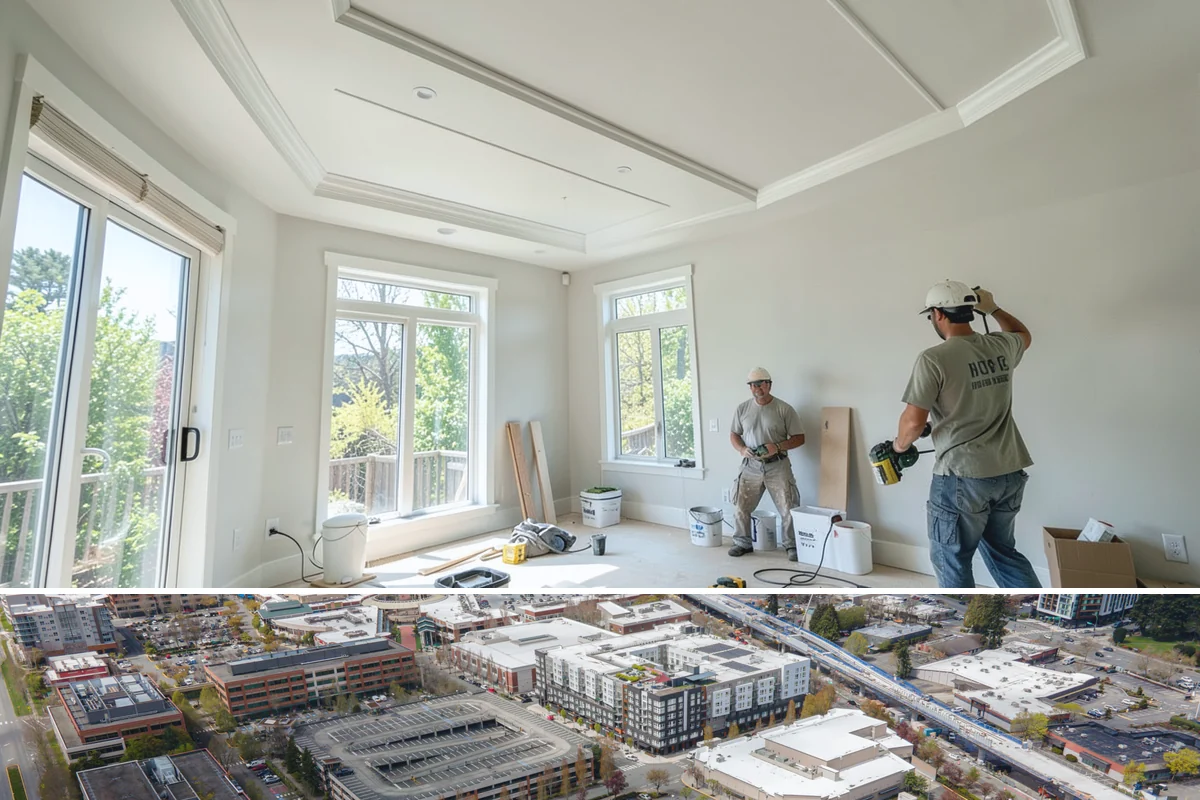 Garage ADU Conversion in Redmond, King County, WA - Garage conversions are largely interior work and can begin any season, making the rainy months a convenient time to start.