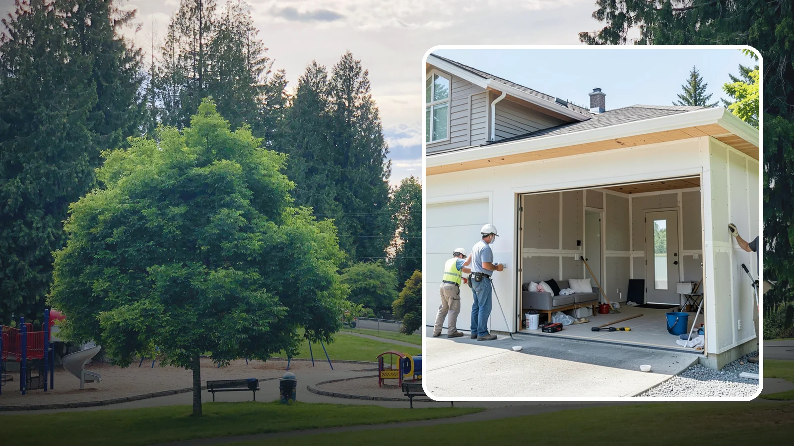 Garage Apartment Construction in Bonney Lake, Pierce County, WA - A garage apartment adds a full living unit above or beside a garage for guests, family, or rental income.