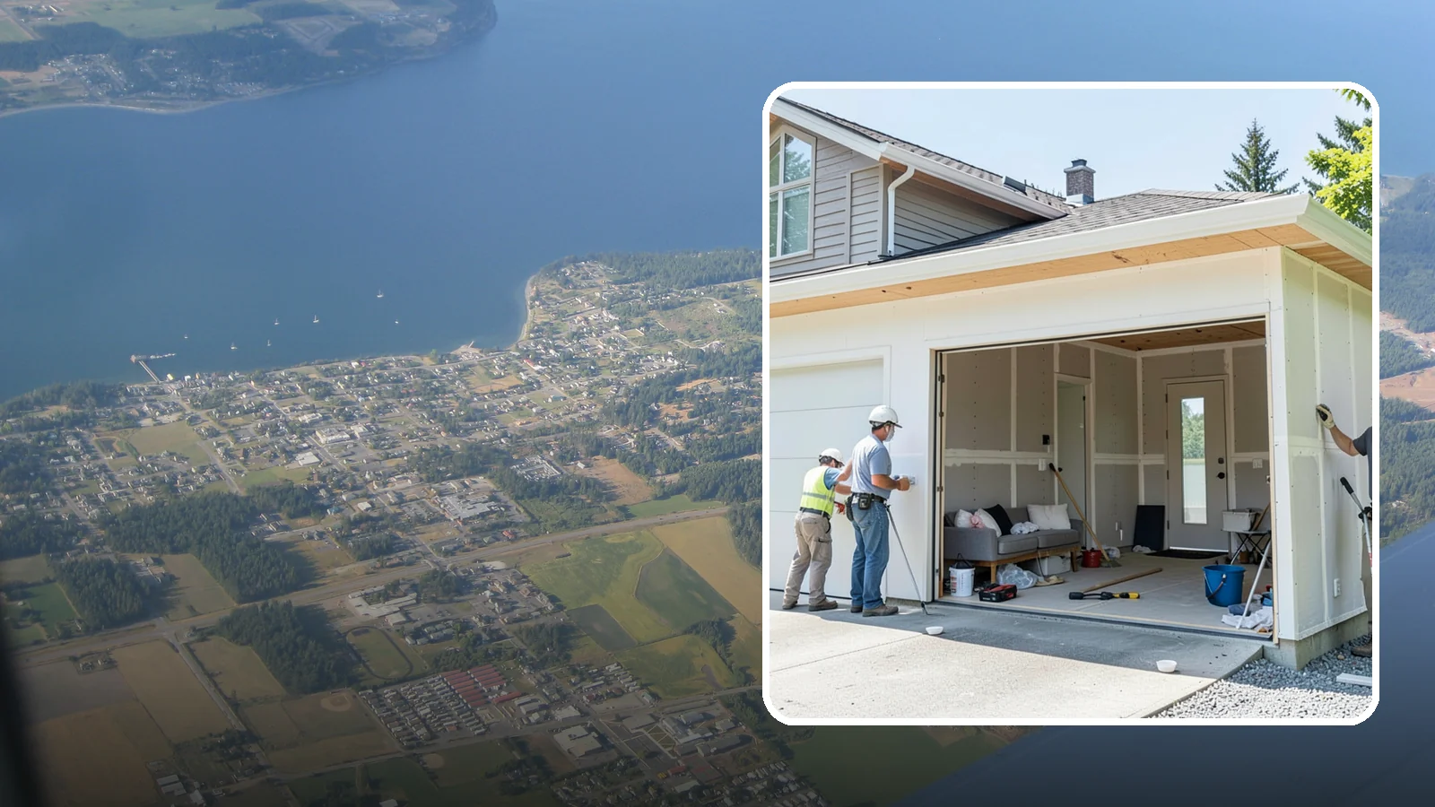 Garage Apartment Construction in Coupeville, Island County, WA - A garage apartment adds a full living unit above or beside a garage for guests, family, or rental income.