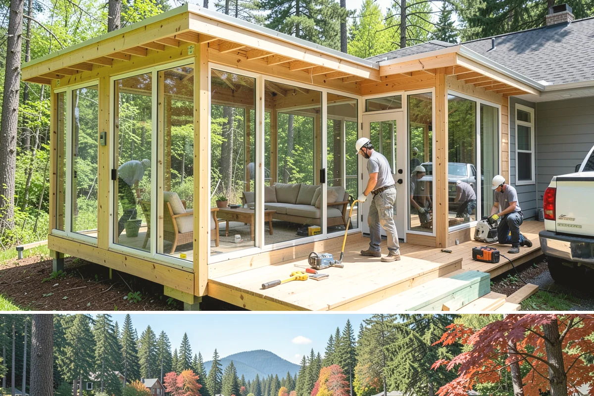 Garage Apartment Construction in Covington, King County, WA - We prioritize framing and roofing the two-level structure during summer to keep it weather-tight before fall.