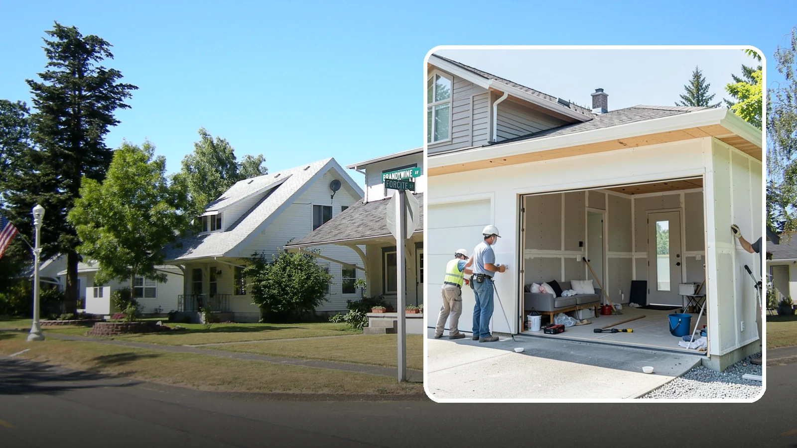 Garage Apartment Construction in DuPont, Pierce County, WA - A garage apartment adds a full living unit above or beside a garage for guests, family, or rental income.