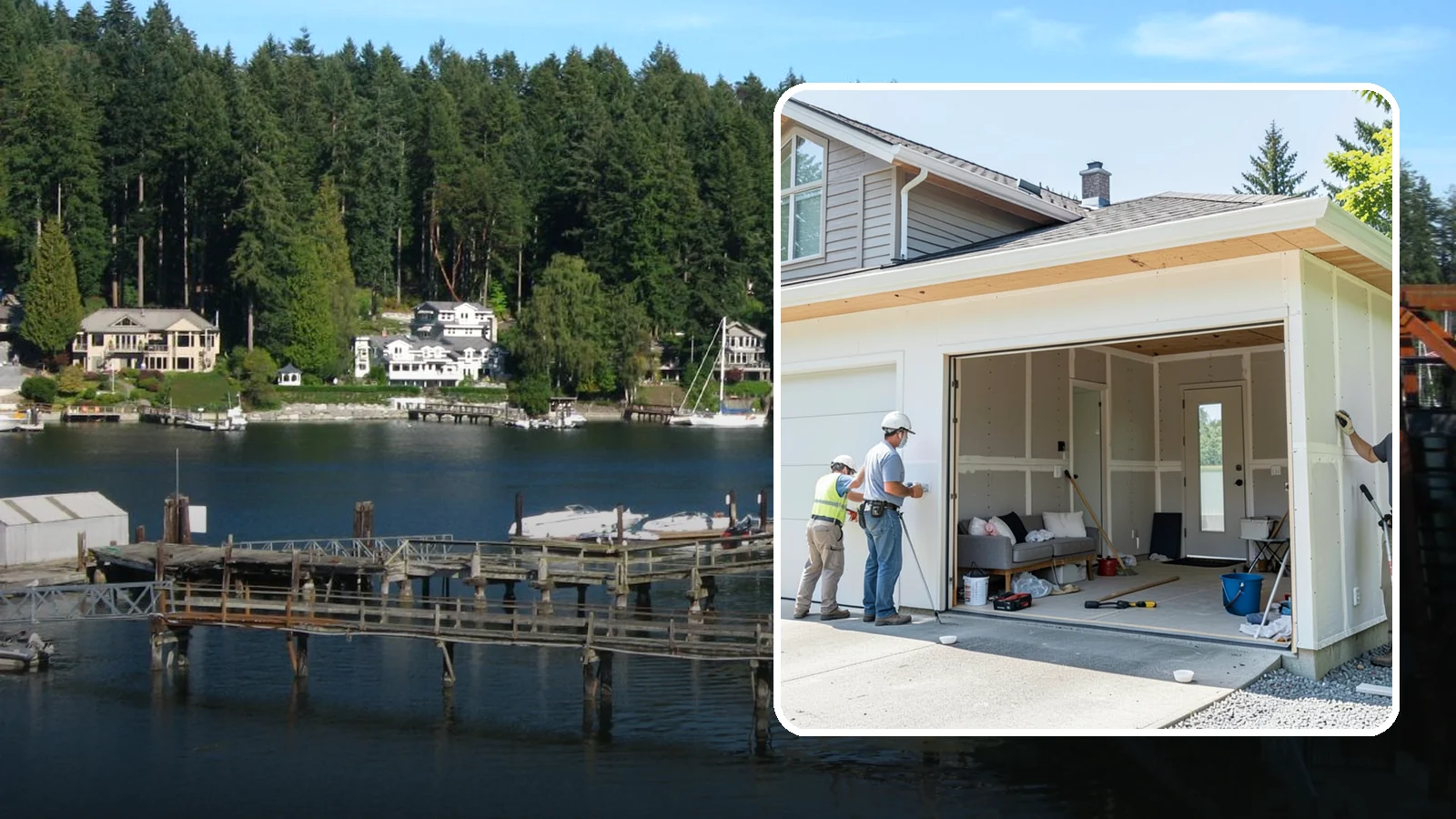 Garage Apartment Construction in Gig Harbor, Pierce County, WA - A garage apartment adds a full living unit above or beside a garage for guests, family, or rental income.