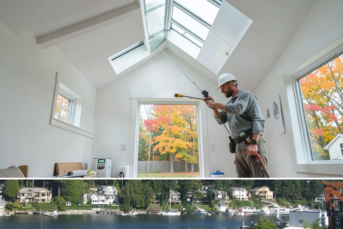Garage Apartment Construction in Gig Harbor, Pierce County, WA - We prioritize framing and roofing the two-level structure during summer to keep it weather-tight before fall.