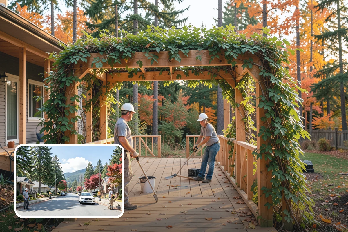 Garage Apartment Construction in Hunts Point, King County, WA - Creates potential rental or guest income