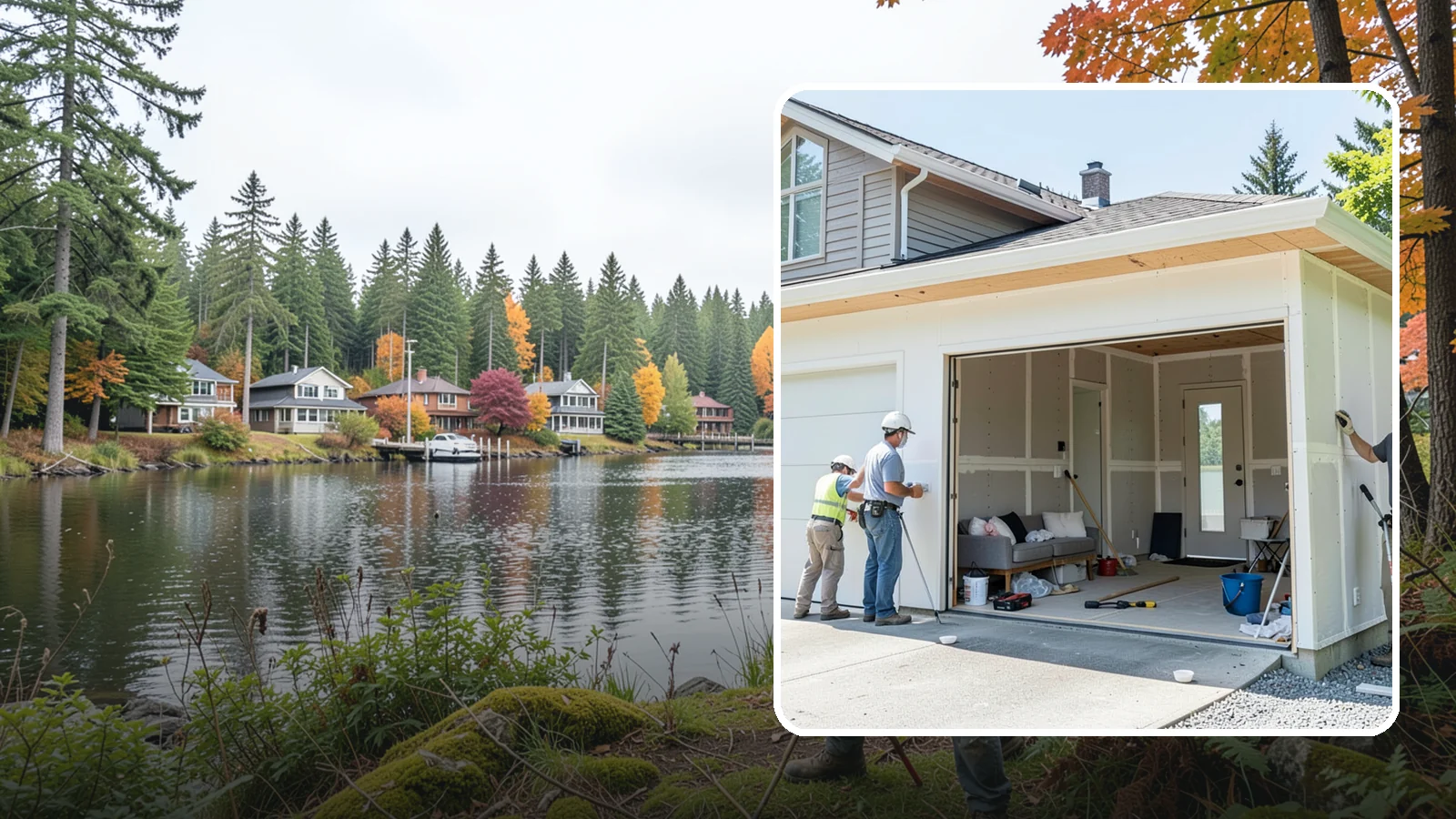 Garage Apartment Construction in La Conner, Skagit County, WA - A garage apartment adds a full living unit above or beside a garage for guests, family, or rental income.