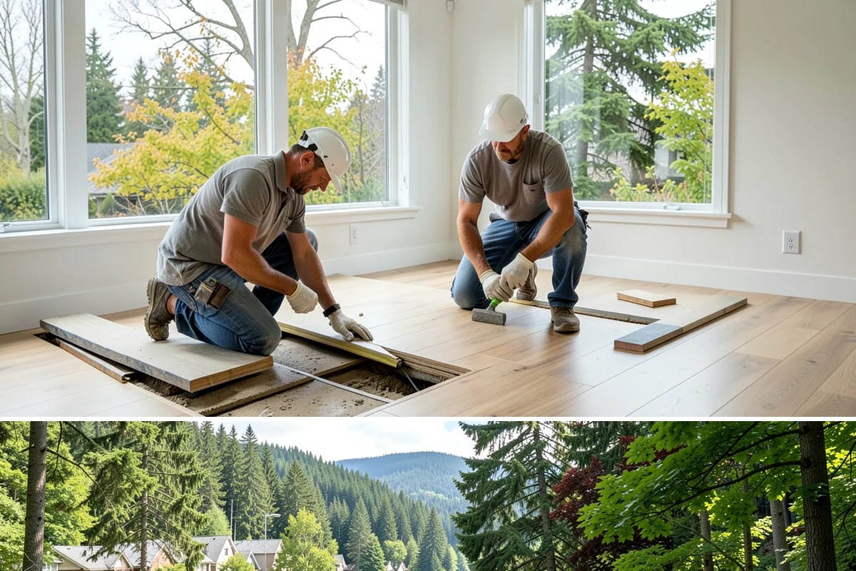 Garage Apartment Construction in Lake Forest Park, King County, WA - We prioritize framing and roofing the two-level structure during summer to keep it weather-tight before fall.