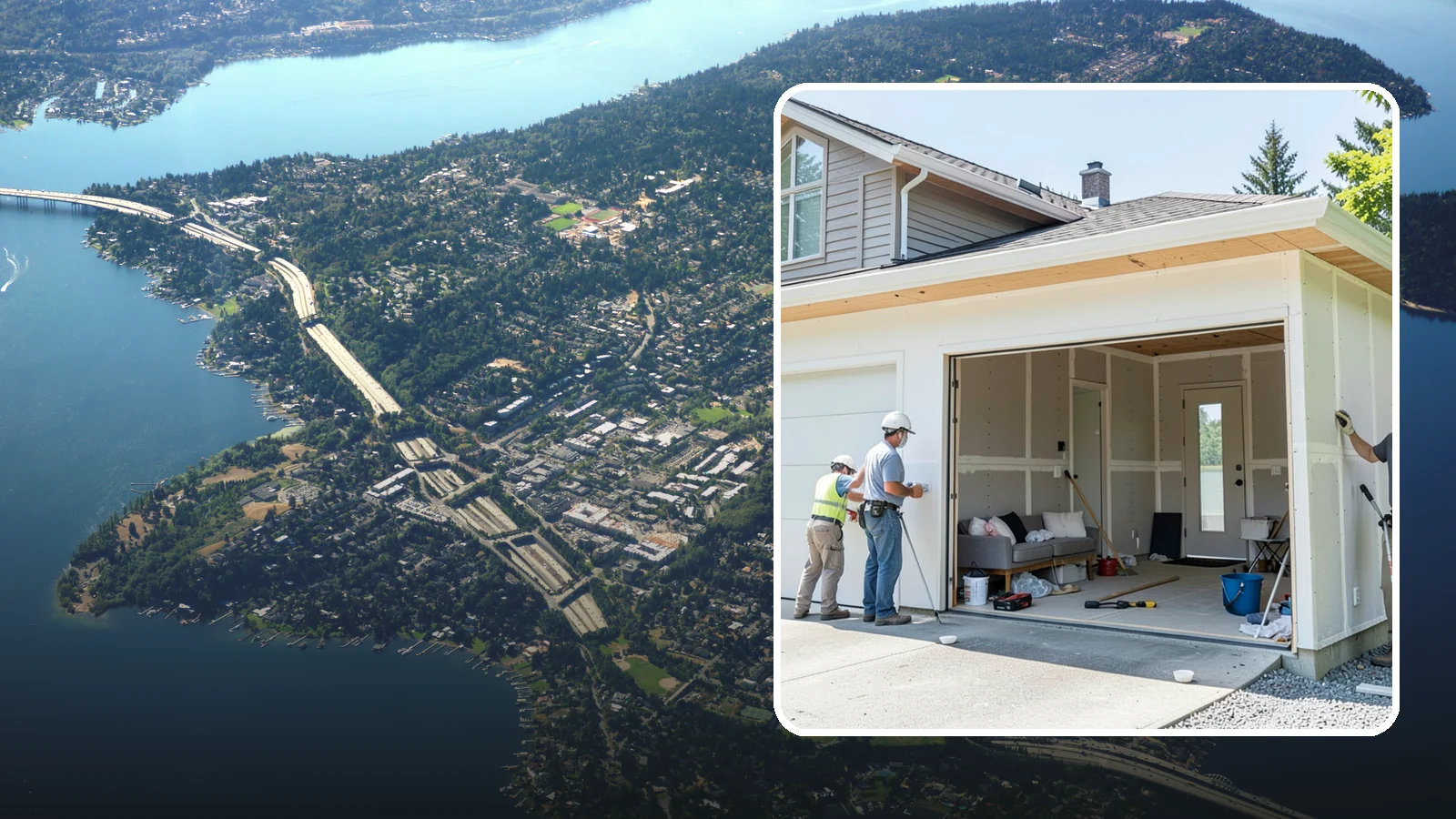 Garage Apartment Construction in Mercer Island, King County, WA - A garage apartment adds a full living unit above or beside a garage for guests, family, or rental income.