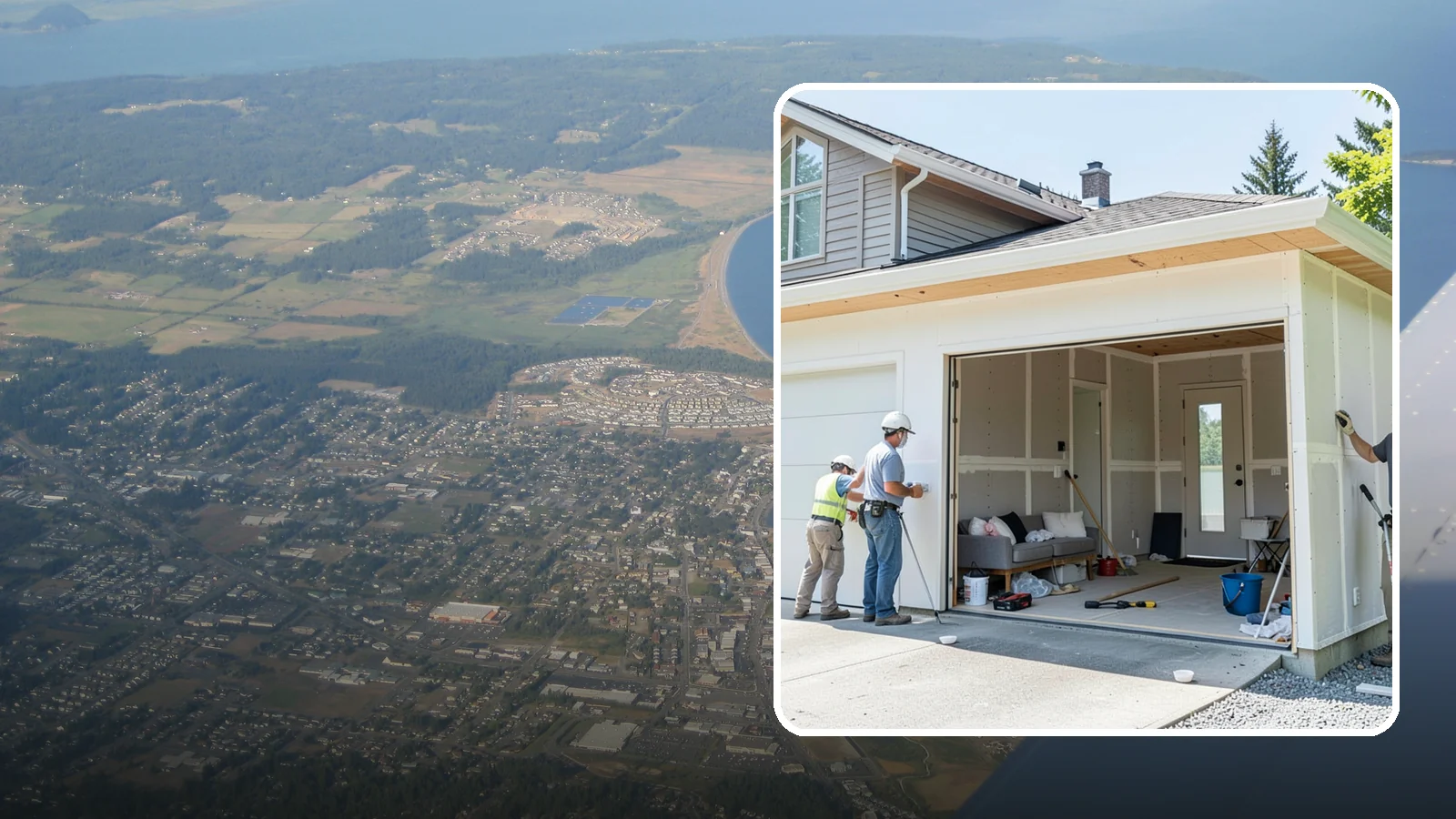 Garage Apartment Construction in Oak Harbor, Island County, WA - A garage apartment adds a full living unit above or beside a garage for guests, family, or rental income.