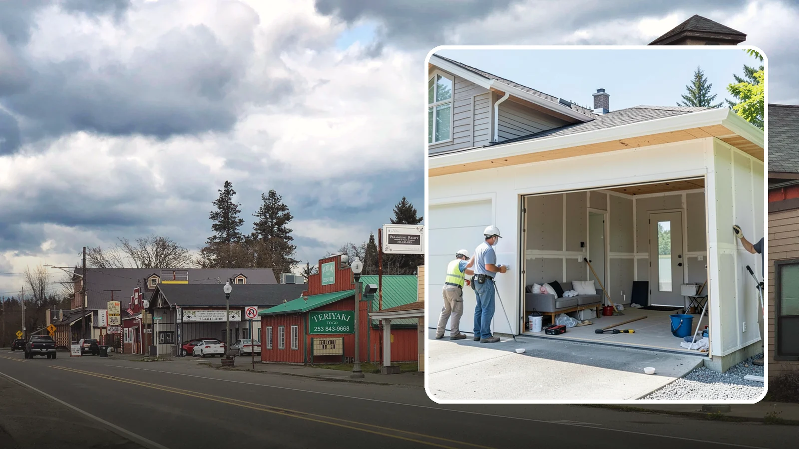 Garage Apartment Construction in Roy, Pierce County, WA - A garage apartment adds a full living unit above or beside a garage for guests, family, or rental income.