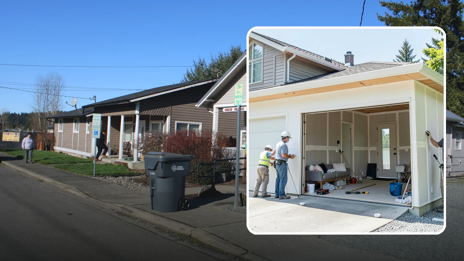 Garage Apartment Construction in South Prairie, Pierce County, WA - A garage apartment adds a full living unit above or beside a garage for guests, family, or rental income.