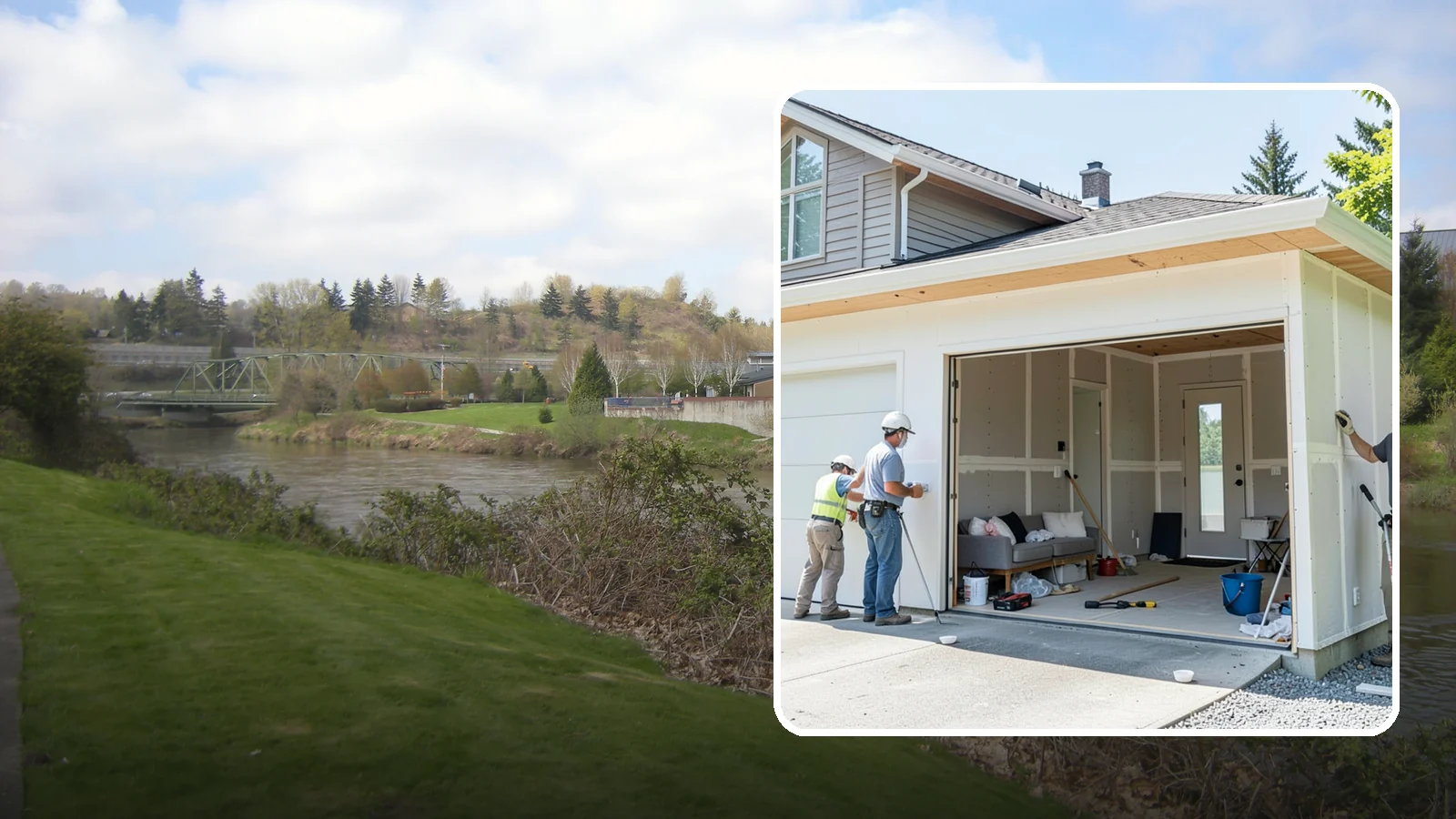 Garage Apartment Construction in Tukwila, King County, WA - A garage apartment adds a full living unit above or beside a garage for guests, family, or rental income.