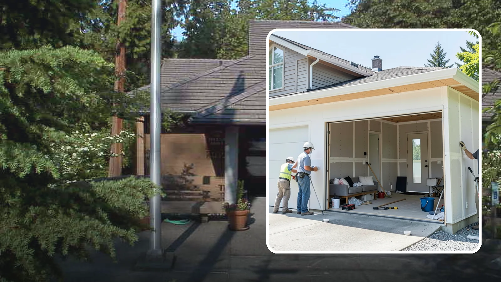 Garage Apartment Construction in Yarrow Point, King County, WA - A garage apartment adds a full living unit above or beside a garage for guests, family, or rental income.