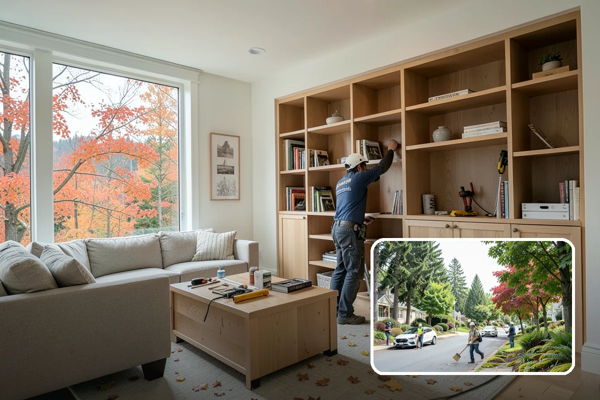 Garage Attic Storage in Beaux Arts Village, King County, WA - Uses otherwise wasted overhead space