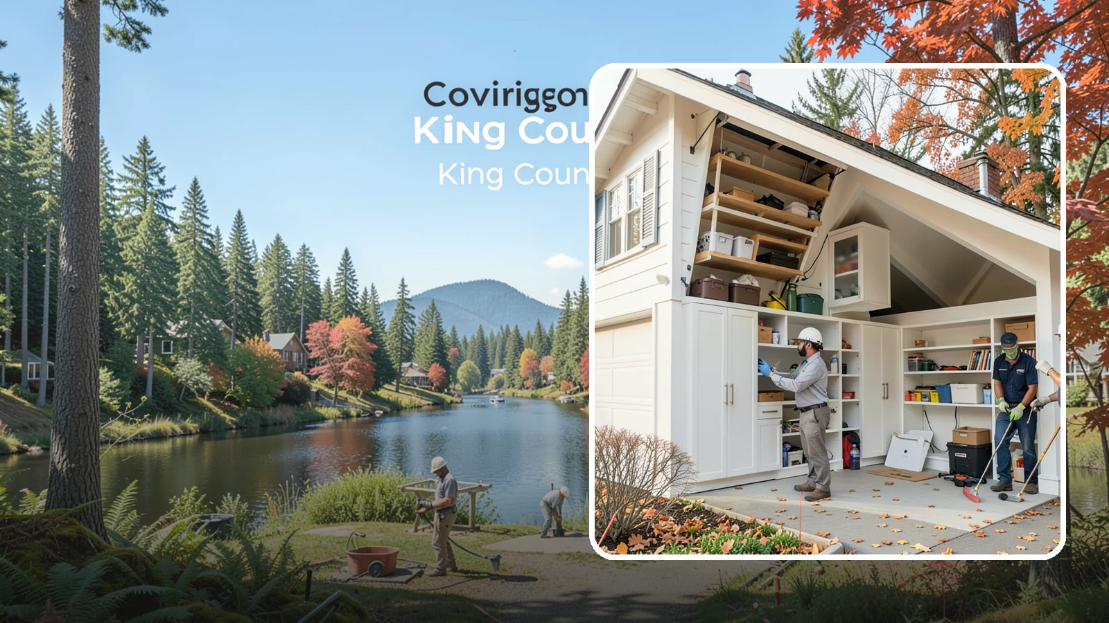 Garage Attic Storage in Covington, King County, WA - Adding overhead attic storage and access to capture unused space above the garage.