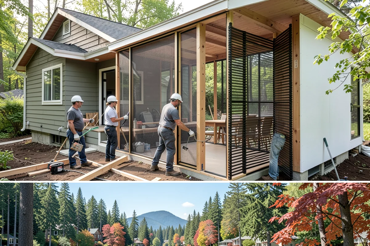 Garage Attic Storage in Covington, King County, WA - Overhead storage work happens year-round indoors, with fall a common choice for stowing summer gear before the wet season arrives.