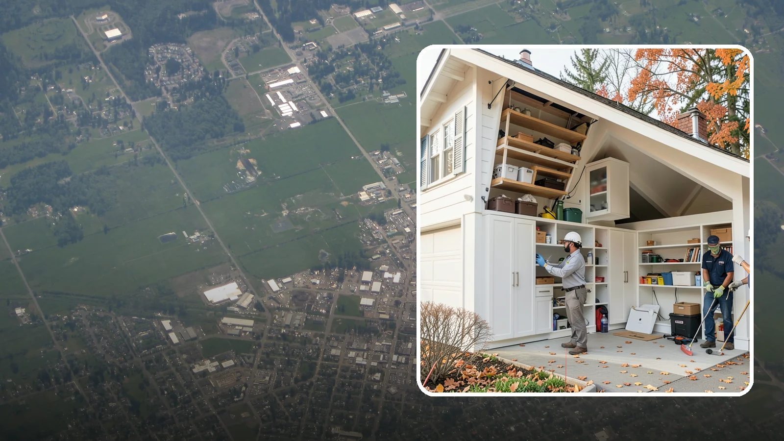 Garage Attic Storage in Enumclaw, King County, WA - Adding overhead attic storage and access to capture unused space above the garage.
