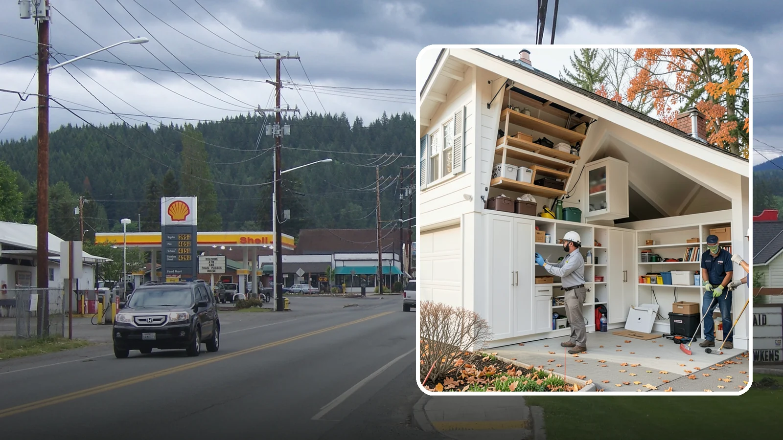 Garage Attic Storage in Granite Falls, Snohomish County, WA - Adding overhead attic storage and access to capture unused space above the garage.