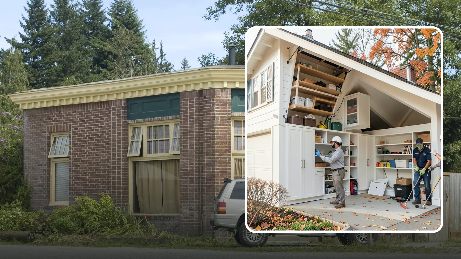 Garage Attic Storage in Hamilton, Skagit County, WA - Adding overhead attic storage and access to capture unused space above the garage.