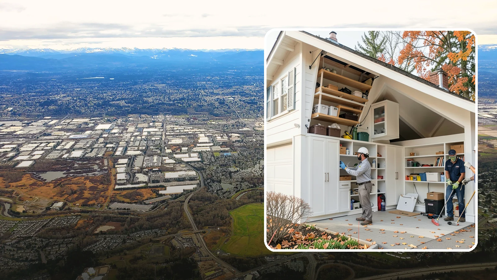 Garage Attic Storage in Kent, King County, WA - Adding overhead attic storage and access to capture unused space above the garage.