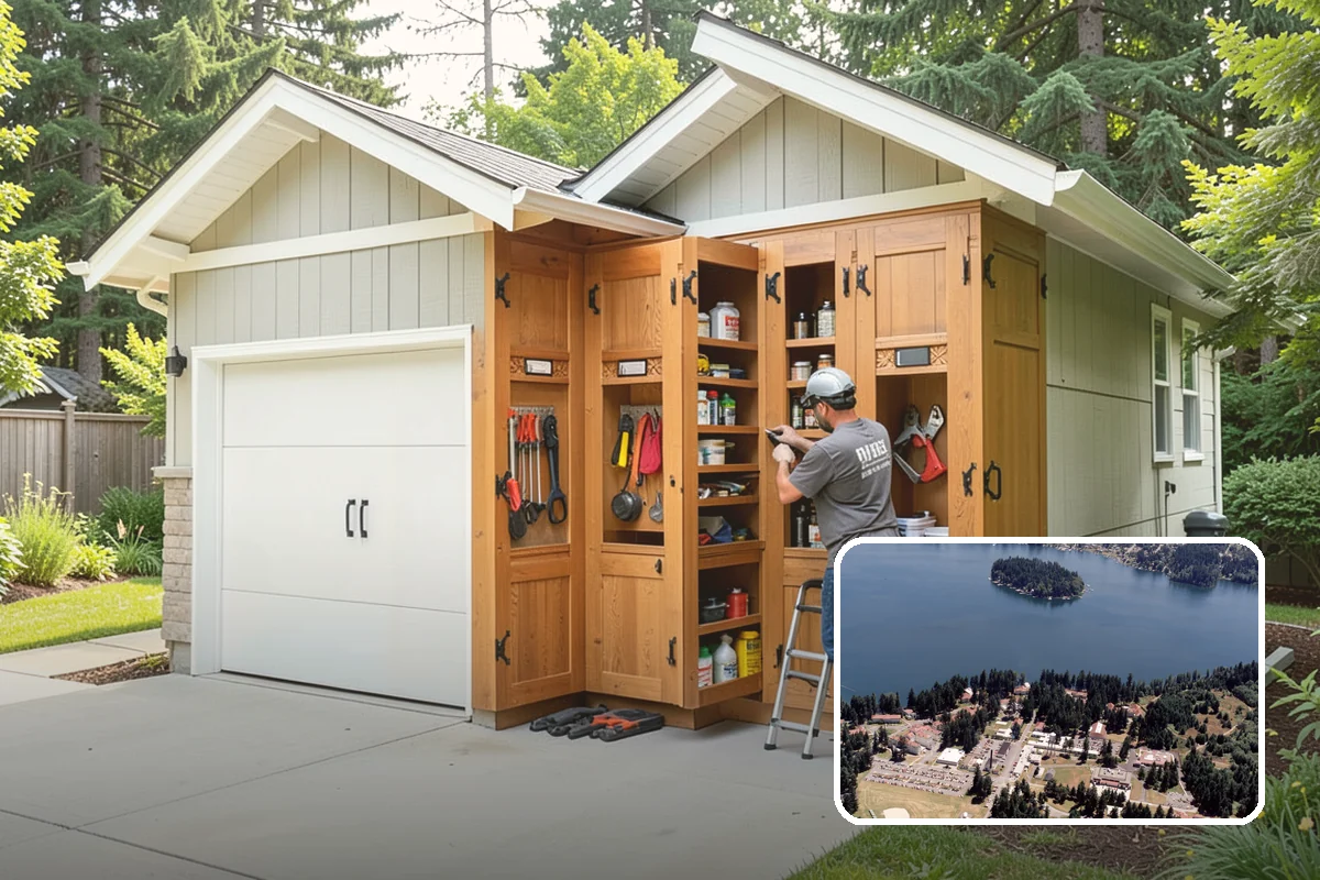 Garage Attic Storage in Lakewood, Pierce County, WA - Uses otherwise wasted overhead space