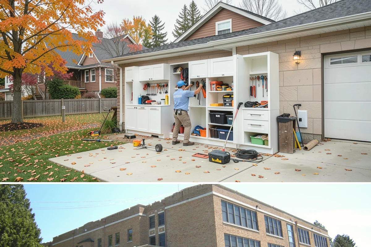 Garage Attic Storage in Maple Valley, King County, WA - Overhead storage work happens year-round indoors, with fall a common choice for stowing summer gear before the wet season arrives.