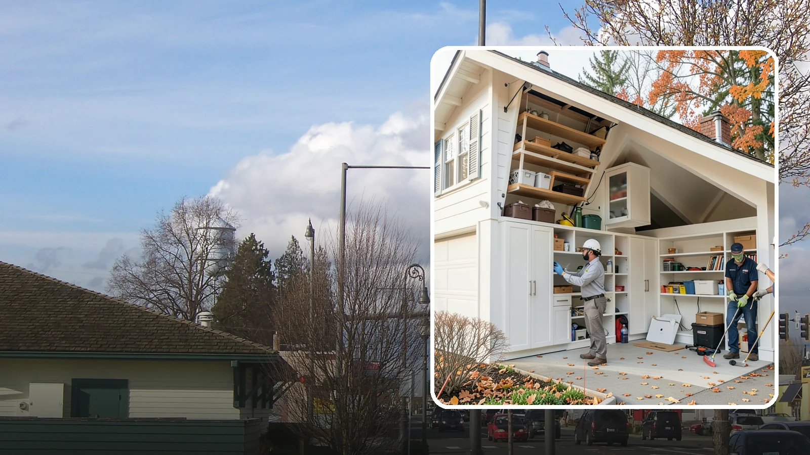 Garage Attic Storage in Marysville, Snohomish County, WA - Adding overhead attic storage and access to capture unused space above the garage.