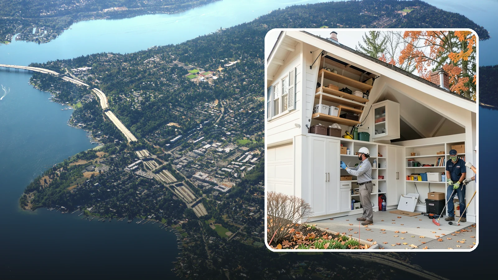 Garage Attic Storage in Mercer Island, King County, WA - Adding overhead attic storage and access to capture unused space above the garage.