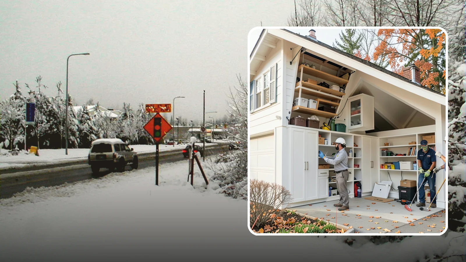 Garage Attic Storage in Newcastle, King County, WA - Adding overhead attic storage and access to capture unused space above the garage.