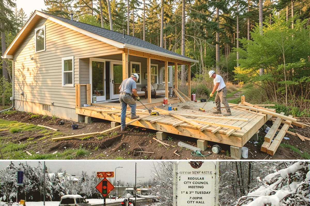 Garage Attic Storage in Newcastle, King County, WA - Overhead storage work happens year-round indoors, with fall a common choice for stowing summer gear before the wet season arrives.