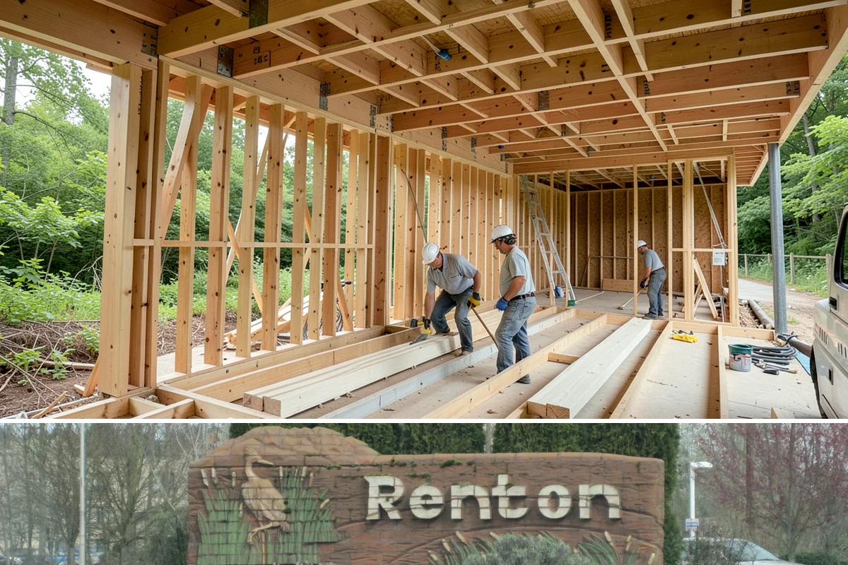 Garage Attic Storage in Renton, King County, WA - Overhead storage work happens year-round indoors, with fall a common choice for stowing summer gear before the wet season arrives.