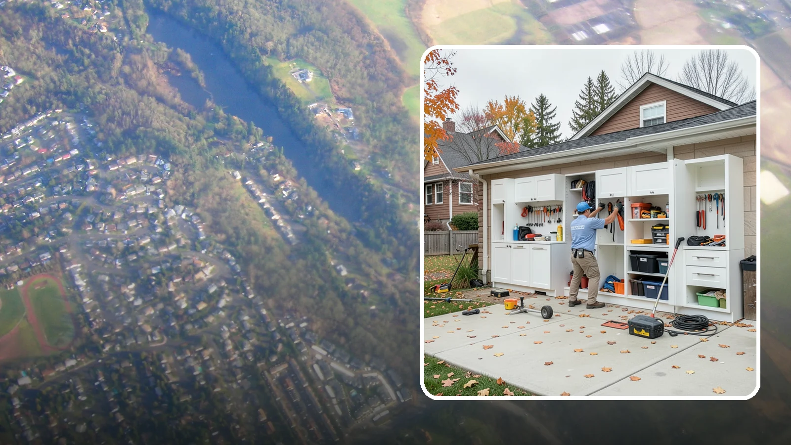 Garage Cabinet Installation in Algona, King County, WA - Installing durable garage cabinets that enclose clutter and shield contents from dust and dampness.