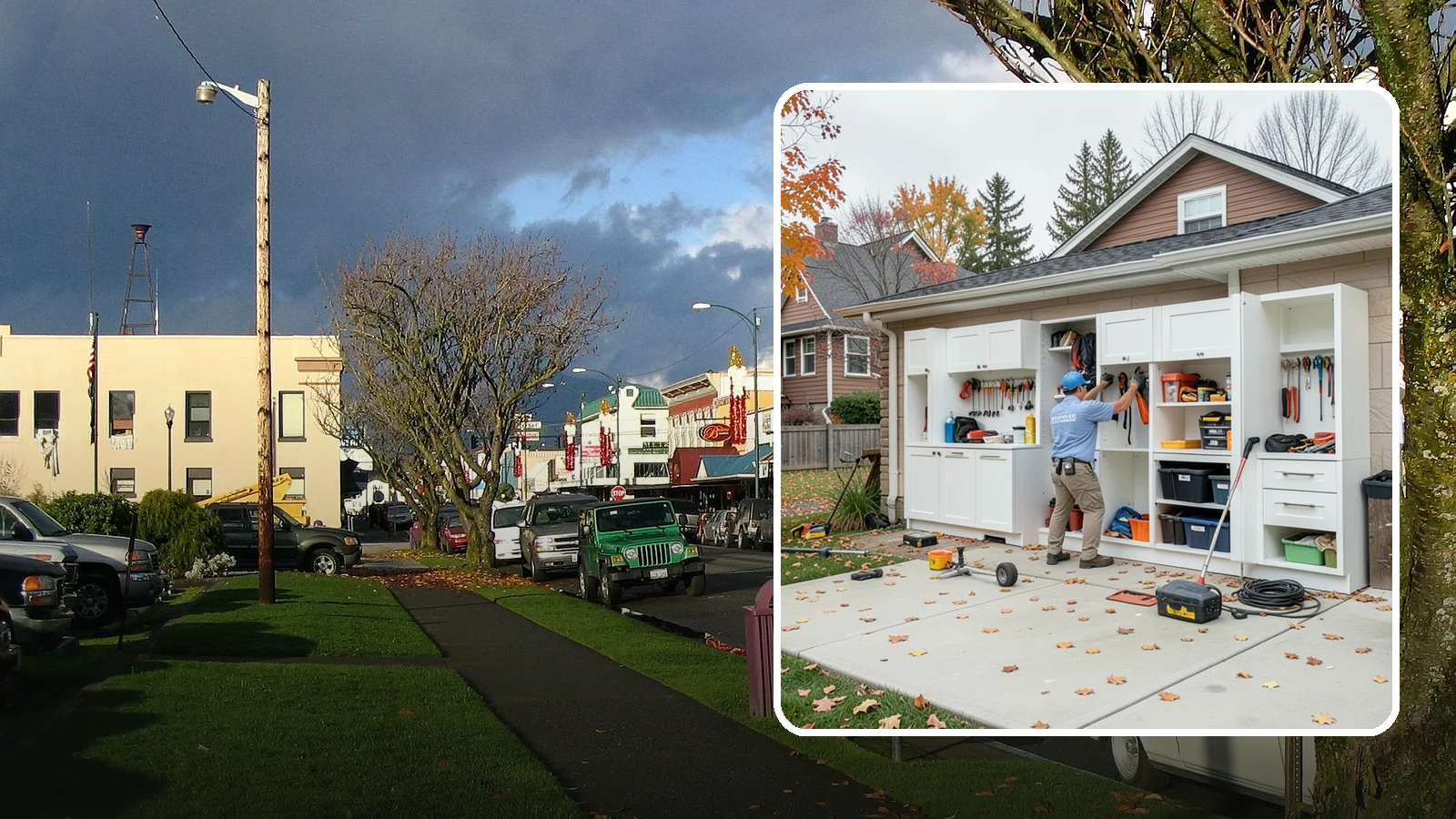 Garage Cabinet Installation in Arlington, Snohomish County, WA - Installing durable garage cabinets that enclose clutter and shield contents from dust and dampness.