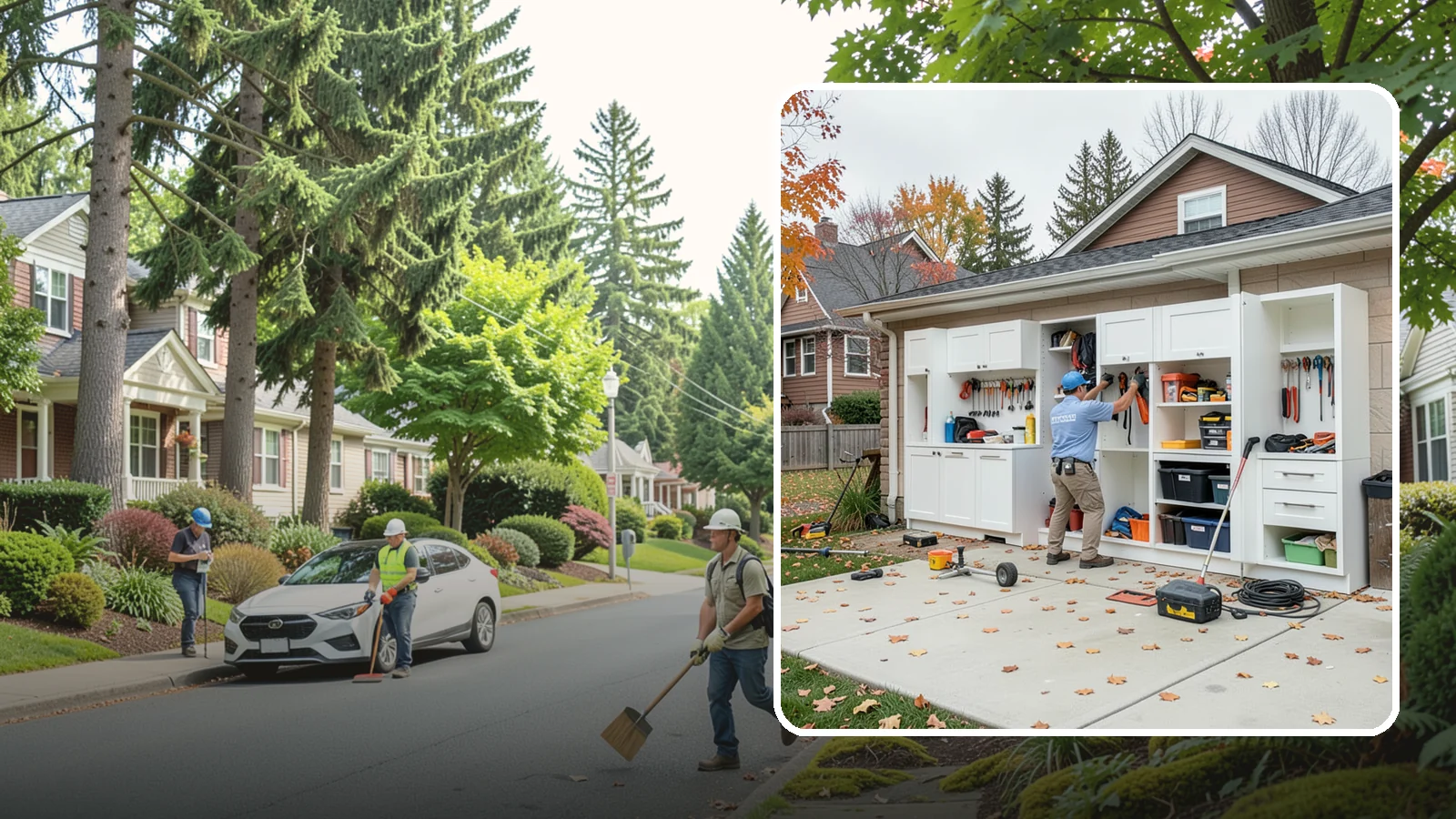 Garage Cabinet Installation in Beaux Arts Village, King County, WA - Installing durable garage cabinets that enclose clutter and shield contents from dust and dampness.