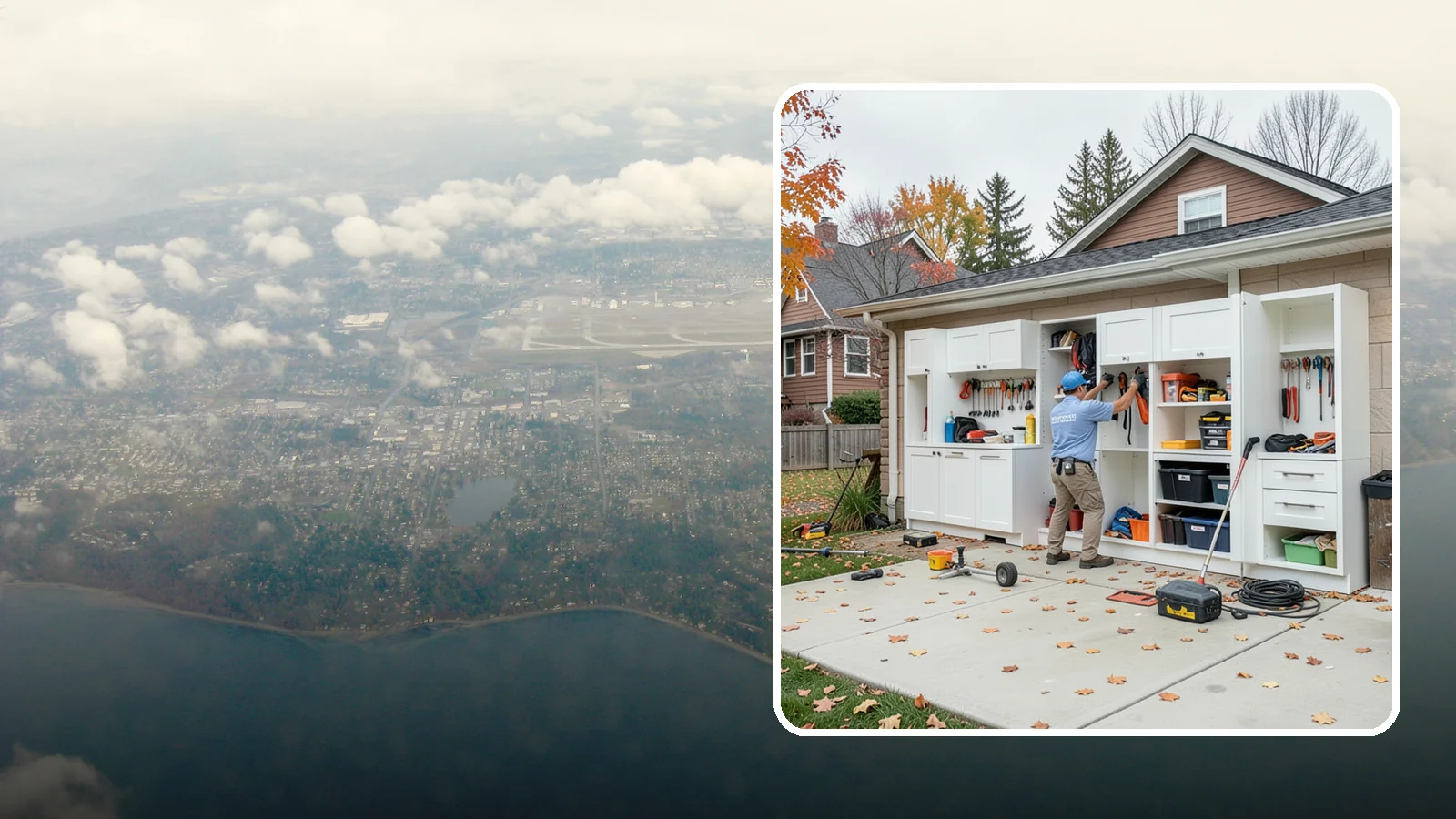 Garage Cabinet Installation in Burien, King County, WA - Installing durable garage cabinets that enclose clutter and shield contents from dust and dampness.