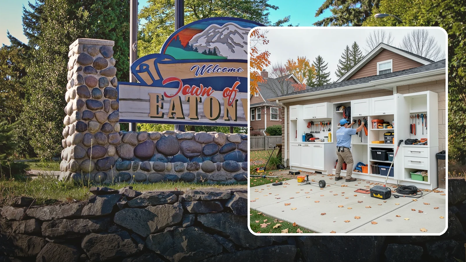 Garage Cabinet Installation in Eatonville, Pierce County, WA - Installing durable garage cabinets that enclose clutter and shield contents from dust and dampness.