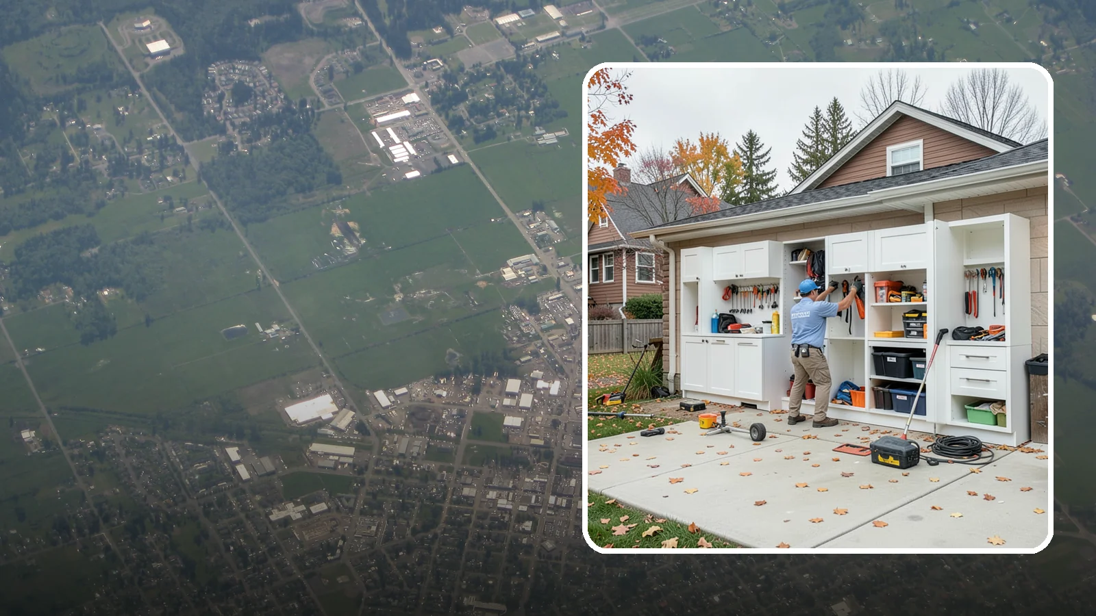 Garage Cabinet Installation in Enumclaw, King County, WA - Installing durable garage cabinets that enclose clutter and shield contents from dust and dampness.