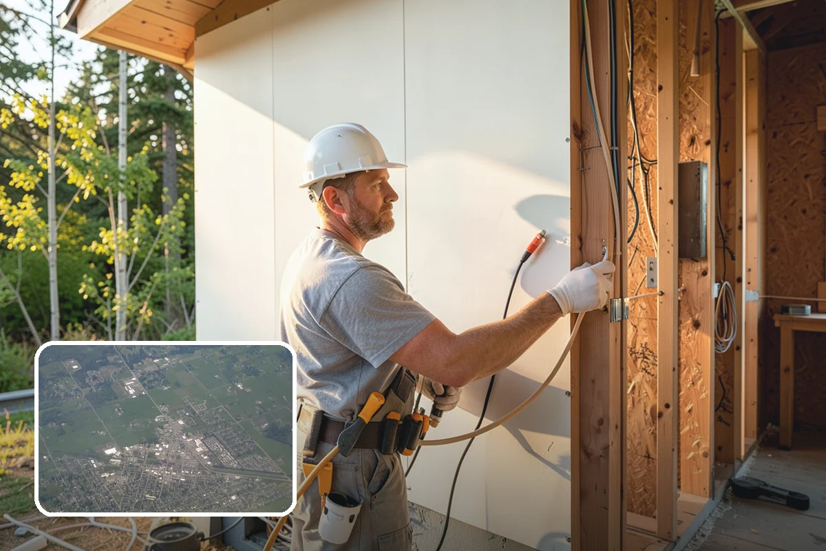 Garage Cabinet Installation in Enumclaw, King County, WA - Hides clutter behind clean doors