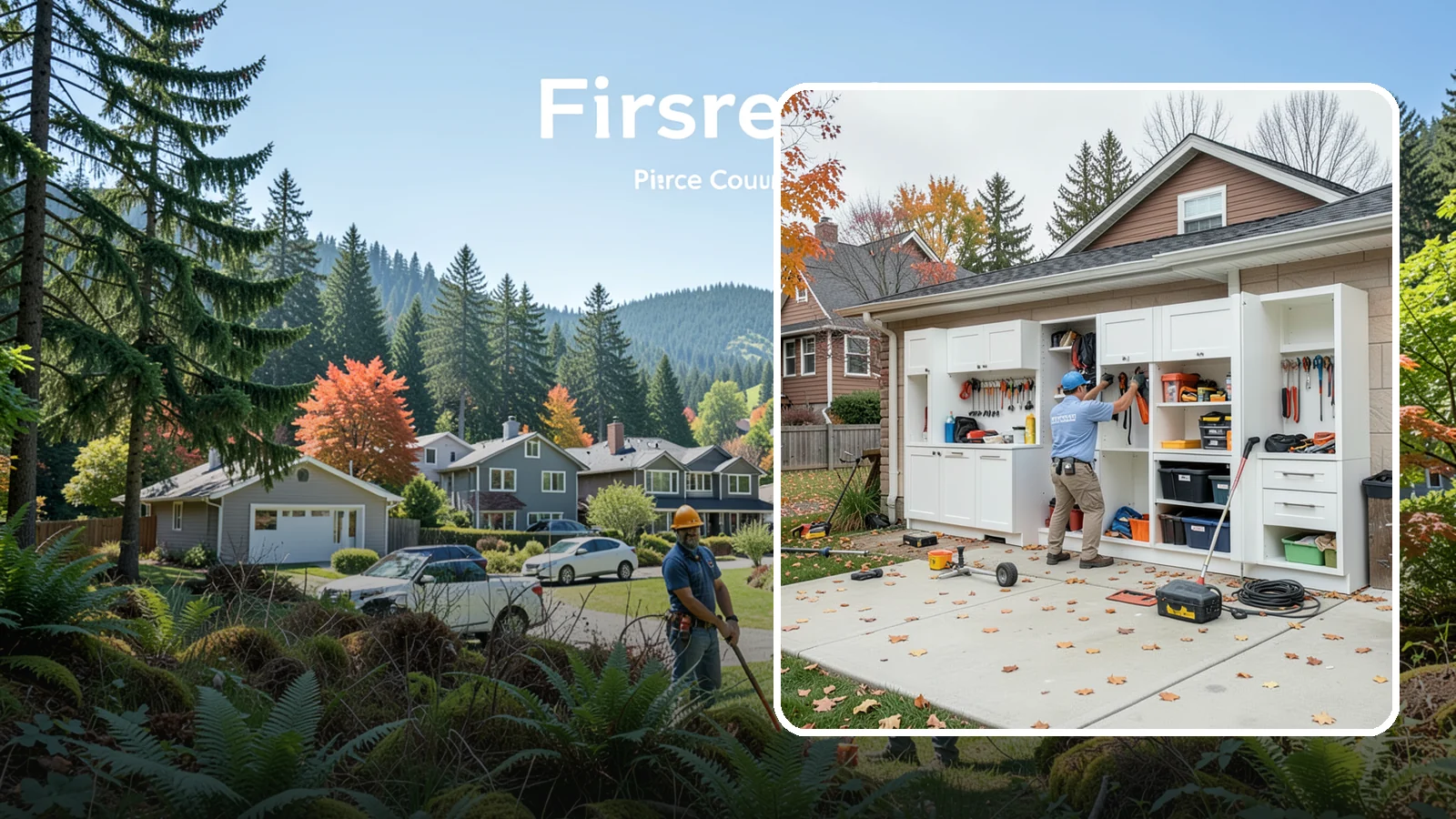 Garage Cabinet Installation in Fircrest, Pierce County, WA - Installing durable garage cabinets that enclose clutter and shield contents from dust and dampness.