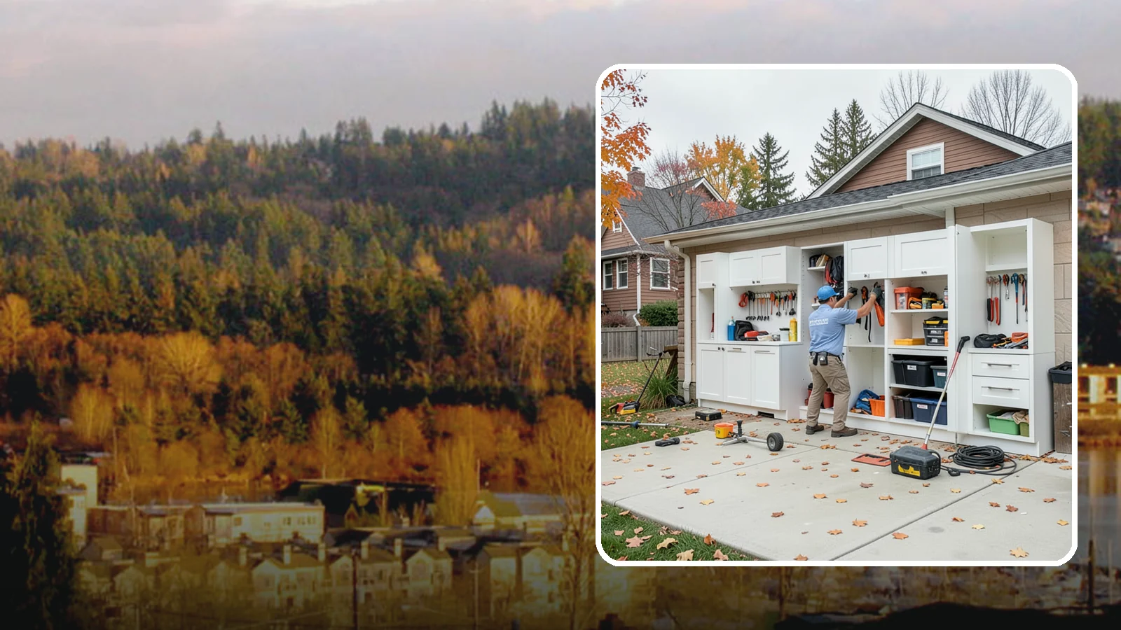 Garage Cabinet Installation in Kenmore, King County, WA - Installing durable garage cabinets that enclose clutter and shield contents from dust and dampness.