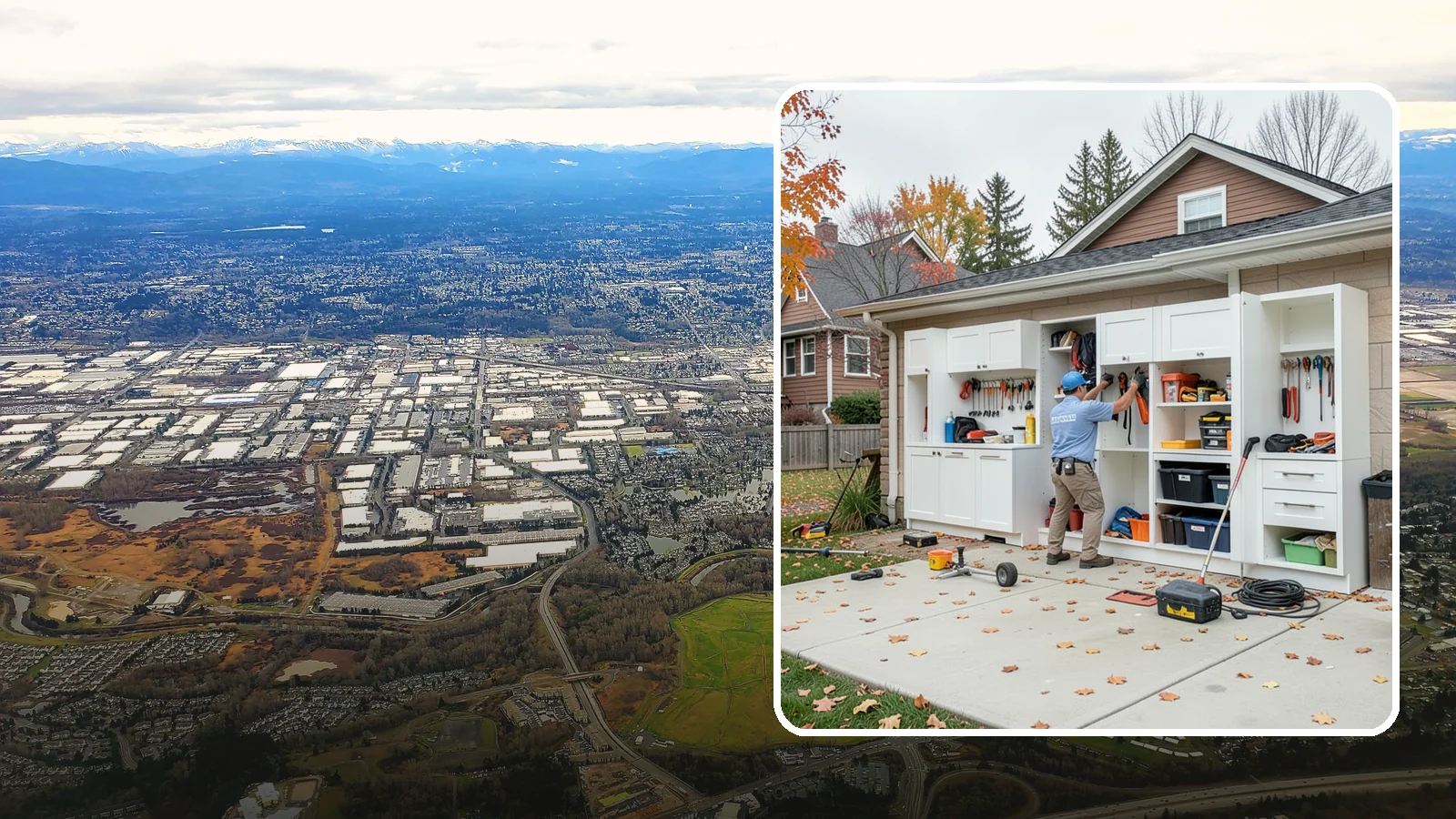 Garage Cabinet Installation in Kent, King County, WA - Installing durable garage cabinets that enclose clutter and shield contents from dust and dampness.